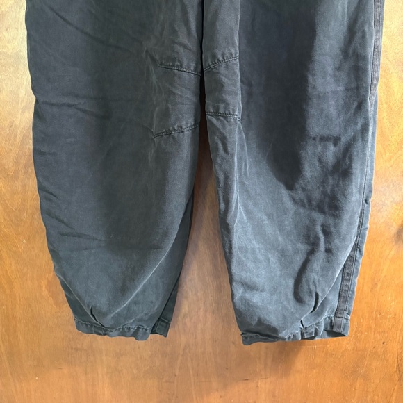 Aerie Dark Gray Barrel Leg Jeans Pants High Rise Wide Leg Stretchy Boho Tencel - Picture 8 of 14